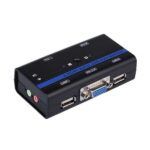 Aisens Conmutador KVM VGA USB 1U-2PC+Cable - Color Negro - Imagen 2