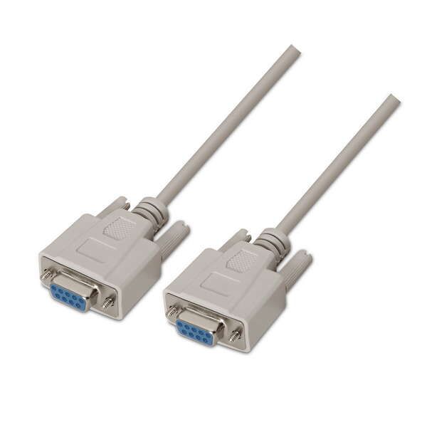 171351_1 Aisens Cable Serie RS232 - DB9/H-DB9/H - 1.8m - Color Beige - Imagen 1