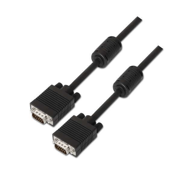 171391_1 Aisens Cable SVGA con Ferrita - HDB15/Macho-HDB15/Macho - 10m - Color Negro - Imagen 1