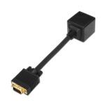 Aisens Cable Bifurcador Super Alta Calidad SVGA(3C+9) - HDB15/M-2xHDB15/H - Blindado en Oro - 20cm - Color Oro - Imagen 2