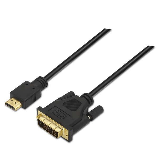 171471_1 Aisens Cable DVI a HDMI - DVI18+1/Macho-HDMI A Macho - 1.8m - Full HD - Color Negro - Imagen 1