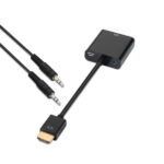 Aisens Conversor HDMI a SVGA+Audio - HDMI A Macho-SVGA Hembra+JACK 3.5/H - 10 cm+1.0m - Color Negro - Imagen 3
