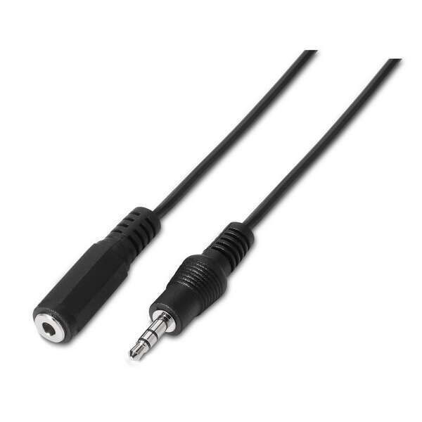 171741_1 Aisens Cable Audio Estereo - JACK 3.5/M-JACK 3.5/H - 1.5m - Color Negro - Imagen 1