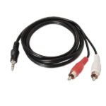 Aisens Cable Audio Estereo - JACK 3.5/M-2xRCA Macho - 3.0m - Color Negro - Imagen 2