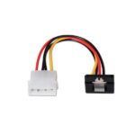 Aisens Cable SATA alim Acodado con Anclajes - Molex 4pin/M-SATA Hembra - 16cm - 100% Cobre - Color Negro - Imagen 2