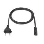 Cable Alimentación Forma 8 - CEE7/16/M-C7/H - 1.5m - 100% Cobre Puro AWG18 - Color Negro - Imagen 2