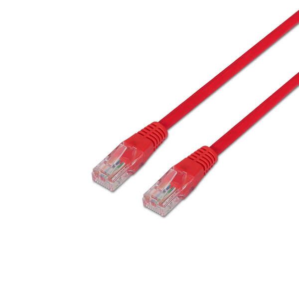 172181_1 Aisens Cable de Red Latiguillo RJ45 Cat.6 UTP AWG24 - 0.5m - 10/100/1000 Mbit/s - Color Rojo - Imagen 1