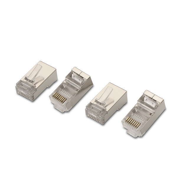172486_1 Aisens Pack de 10 Conectores RJ45 8 Hilos FTP Cat.6 AWG24 - Color Plata - Imagen 1