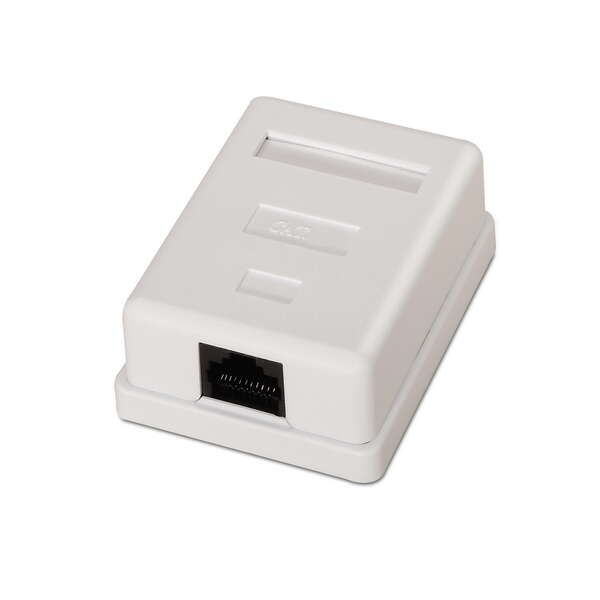172501_1 Aisens Roseta de Superficie RJ45 Cat.6 UTP 1 Toma - Color Blanco - Imagen 1