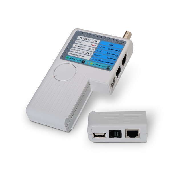 172556_1 Aisens Testeador para Cable RJ11/RJ12/RJ45 - USB - Coaxial - Color Gris - Imagen 1