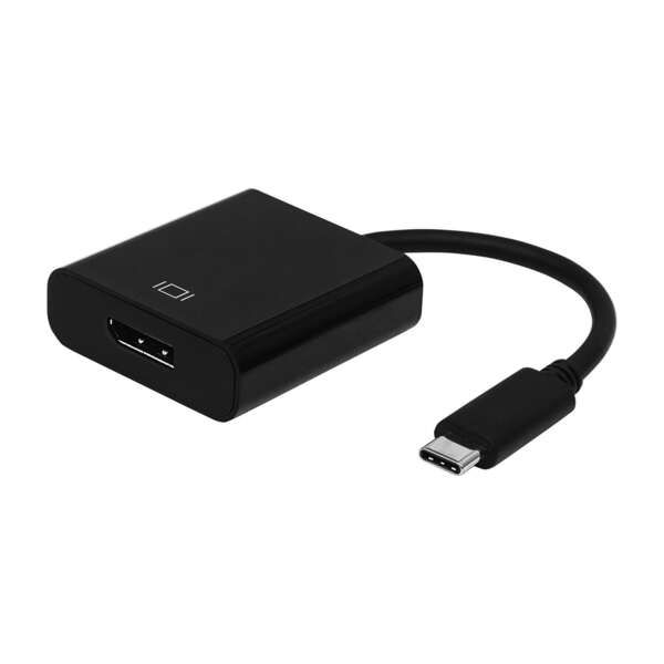 172761_1 Aisens Conversor USB-C a Displayport 4K@60HZ - USB-C/M-DP/H - 15cm - Color Negro - Imagen 1