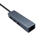 Aisens Conversor USB 3.0 a Ethernet GIGABIT 10/100/1000 MBPS + HUB 3xUSB3.0 - 15cm - Color Gris - Imagen 3