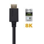 Aisens Cable HDMI V2.1 Certificado Ultra Alta Velocidad 8K@60Hz 48Gbps - A/M-A/M - 3.0m - Color Negro - Imagen 3