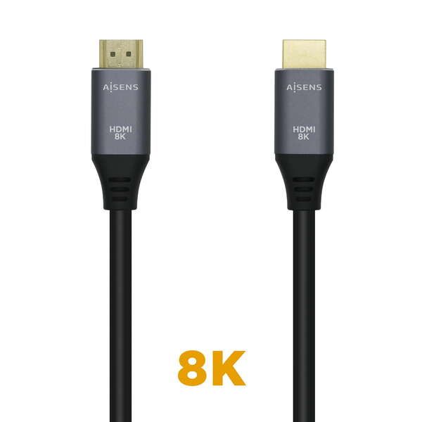 173236_1 Aisens Cable HDMI V2.1 Ultra Alta Velocidad 8K@60Hz 48Gbps - A/M-A/M - 3.0m - Color Negro - Imagen 1