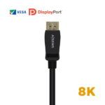 Aisens Cable Displayport Certificado V1.4 8K@60hz - DP/M-DP/M - 1.0m - Color Negro - Imagen 2
