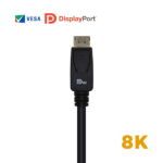 Aisens Cable Displayport Certificado V1.4 8K@60hz - DP/M-DP/M - 3.0m - Color Negro - Imagen 3