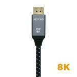 Aisens Cable Displayport V1.4 8K@60hz - DP/M-DP/M - 0.5m - Color Gris - Imagen 2