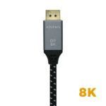 Aisens Cable Displayport V1.4 8K@60hz - DP/M-DP/M - 1.0m - Color Gris - Imagen 3