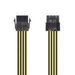 Aisens Cable Alimentacion - 8 Pin/H-4+4 Pin/M - 30cm - Color Negro