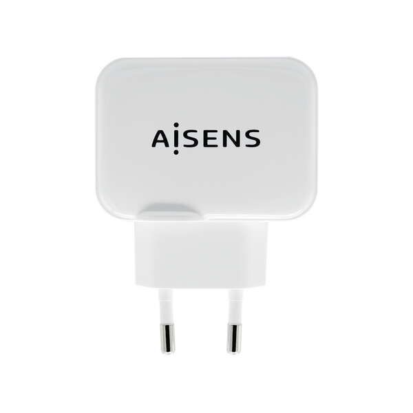 173341_1 Aisens Cargador USB 17W 5V/3.4A - 2xUSB con Control AI - Color Blanco - Imagen 1