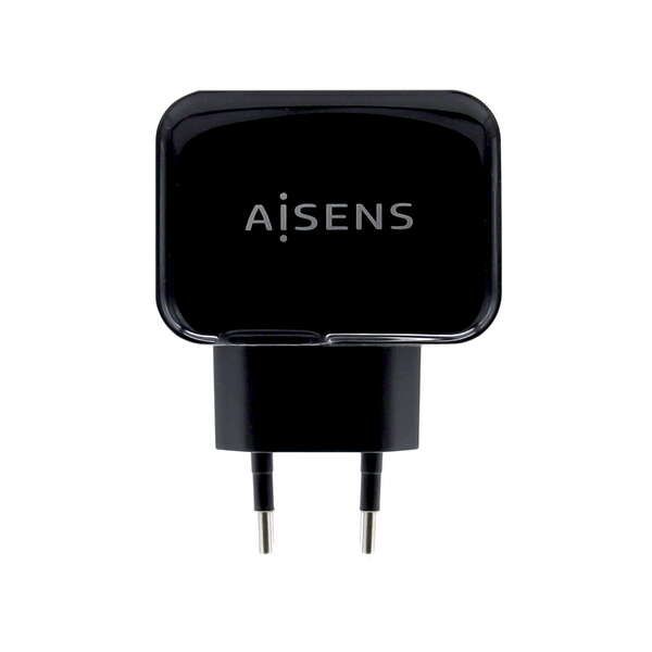 173346_1 Aisens Cargador USB 17W 5V/3.4A - 2xUSB con Control AI - Color Negro - Imagen 1