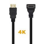 Aisens Cable HDMI V2.0 Acodado Premium Alta Velocidad / HEC 4K@60Hz 18Gbps - A/M-A/M - 2.0M - Color Negro - Imagen 2