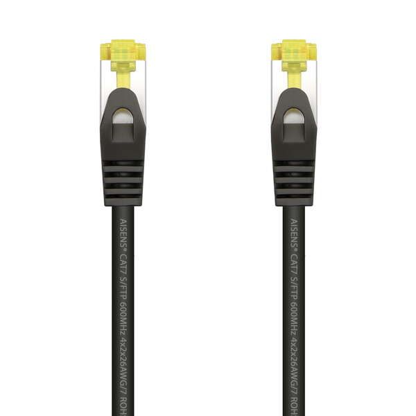 173636_1 Aisens Cable de Red Latiguillo RJ45 LSZH Cat.7 600 MHz S/FTP PIMF AWG26 - 0.5M - Color Negro - Imagen 1