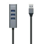 Aisens Hub USB 3.0 Aluminio - Tipo A Macho a 4xTipo A Hembra - 10cm