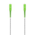 Aisens Cable Fibra Optica Latiguillo G657A2 3.0 9/125 SMF Simplex CPR Dca LSZH - SC/APC-SC/APC - 20M - Color Blanco
