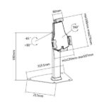 Aisens Soporte Antirobo de Sobremesa Ajustable (1 Pivote) para Tablet - Color Negro - Imagen 5