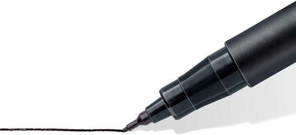 Staedtler Lumocolor Permanent 313 Rotulador Permanente de Punta Fina - Trazo 0.4mm - Secado Rapido - Color Negro - Imagen 3