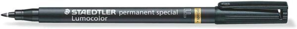 175141_1 Staedtler Lumocolor Permanent 319 Rotulador Permanente de Punta Fina - Trazo 0.6mm - Para Aplicaciones Especiales - Secado Rapido - Color Negro - Imagen 1