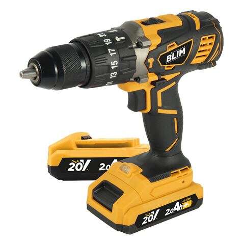 175306_1 Blim Taladro Percutor a Bateria 20V 2Ah - 58Nm Par Maximo - 2 Velocidades 0-450/0-1800rpm - Incluye 2 Baterias y Maletin de Transporte - Imagen 1