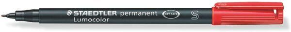 Staedtler Lumocolor Permanent 313 Rotulador Permanente de Punta Fina - Trazo 0.4mm Aprox - Secado Rapido - Color Rojo - Imagen 3