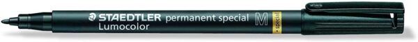 175571_1 Staedtler Lumocolor Permanent Special 319 Rotulador Permanente - Punta de 1mm Aprox - Secado Rapido - Resistente a la Luminosidad - Color Negro - Imagen 1