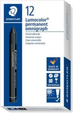 Staedtler Lumocolor Permanent Omnigraph 236 Cera Permanente Hexagonal - Resistente al Agua - Diametro 12mm Aprox - Color Negro - Imagen 2