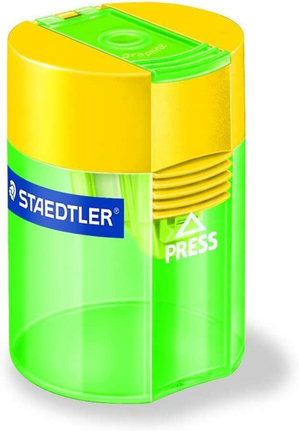 Staedtler 511 006 Expositor con 10 Sacapuntas con Deposito - Hasta 8.2mm - Angulo de Afilado 23º - Imagen 2