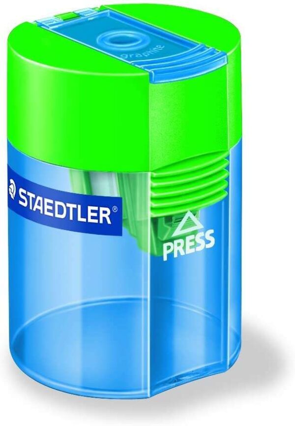 Staedtler 511 006 Expositor con 10 Sacapuntas con Deposito - Hasta 8.2mm - Angulo de Afilado 23º - Imagen 3