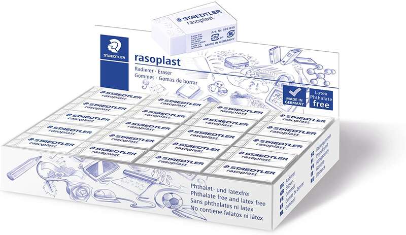 176446_1 Staedtler Rasoplast 526 B40 Goma de Borrar - Borrado de Alta Calidad - Minimos Residuos - Color Blanco - Imagen 1
