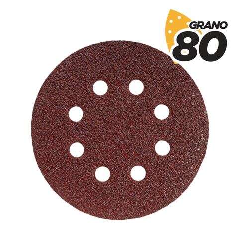 176796_1 Blim Pack de 10 Lijas con Velcro para Lijadora BL0136 - 150mm - Grano 80 - Formato Circular - Imagen 1