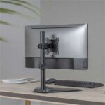 Cromad Soporte de Mesa con Base para Monitor de 17"-32" - Giratorio, Inclinable - Gestion de Cables - Peso Max 9kg - VESA 100x100mm - Imagen 3