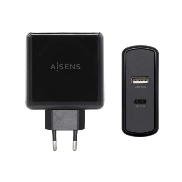 178071_1 Aisens Cargador para Smartphone 57W 1x USB-C PD3.0 45W, 1x USB-A 5V/2.4A 12W - Imagen 1