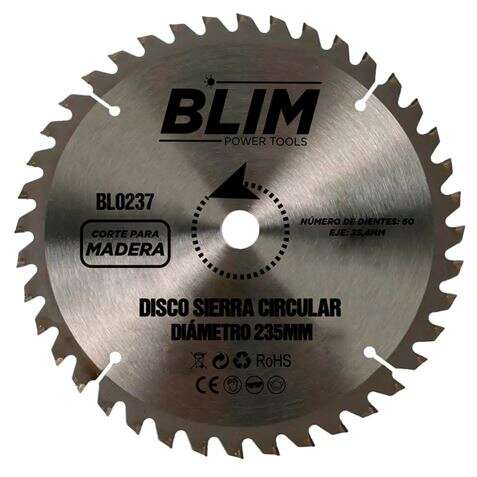178891_1 Blim Disco Corte de Madera para Sierra 235mm - 60 Dientes con Recubrimiento en Carburo de Tungsteno - Imagen 1