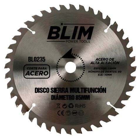178901_1 Blim Disco Corte de Acero para Sierra Multifuncion 85mm - 80 Dientes con Recubrimiento en Carburo de Tungsteno - Imagen 1