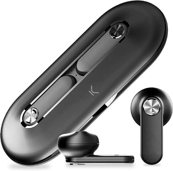 181251_1 Ksix Leaf Auriculares Inalambricos con Microfono Bluetooth 5.0 - Autonomia hasta 4h - Control Tactil - Compatibles con Asistente de Voz - Estuche de Carga Metalico - Imagen 1