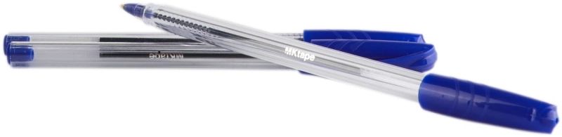 181276_1 MKtape Pack de 36 Boligrafos Triangulares de Bola - Punta Redonda de 1.0mm - Escritura Suave - Color Azul - Imagen 1