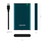 Aisens Caja Externa 2.5? para Discos Duros 9.5mm SATA I, II y III a USB 3.0/USB 3.1 GEN1 - Color Azul Pacifico - Imagen 5