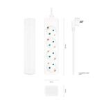 Aisens Regleta Multiple de 4 Tomas sin Interruptor con Cable 3×1.5mm2 - 1.4m - Color Blanco - Imagen 3