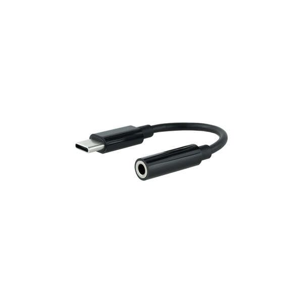182566_1 Nanocable Cable Adaptador Audio Jack 3.5mm Hembra a USB-C Macho - Longitud 0.11m - Imagen 1