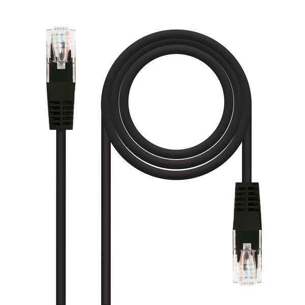 183336_1 Nanocable Cable Red Latiguillo Cat.6 UTP AWG24 - 0.5m - Color Negro - Imagen 1